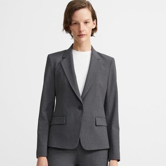 New Theory charcoal Gabe Blazer/Suit - Picture 2 of 5